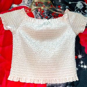 pale pink ardene crop top